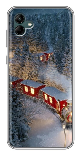 Чехол с печатью "Новогодний поезд" для Samsung Galaxy A04