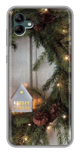 Чехол с печатью "Новогодний венок" для Samsung Galaxy A04