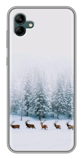 Чехол с картинкой "Олени в лесу" для Samsung Galaxy A04