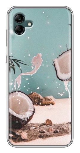 Чехол с картинкой "Половинки кокоса" для Samsung Galaxy A04