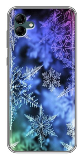 Чехол с печатью "Разноцветные снежинки" для Samsung Galaxy A04