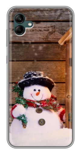 Чехол с картинкой "Рождественский снеговик" для Samsung Galaxy A04
