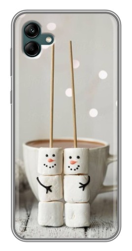 Чехол с принтом "Снеговики из зефира" для Samsung Galaxy A04
