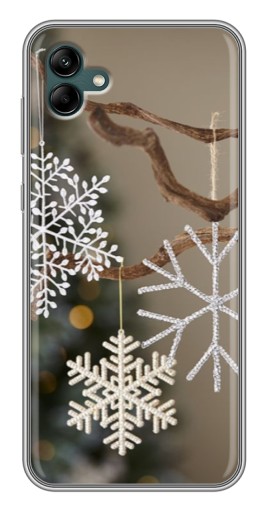 Чехол с печатью "Снежинки на ветке" для Samsung Galaxy A04