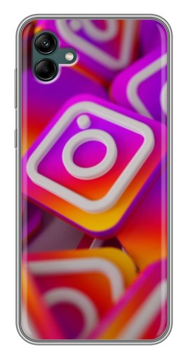 Силиконовый чехол с изображением "Значки Инстаграм" для Samsung Galaxy A04