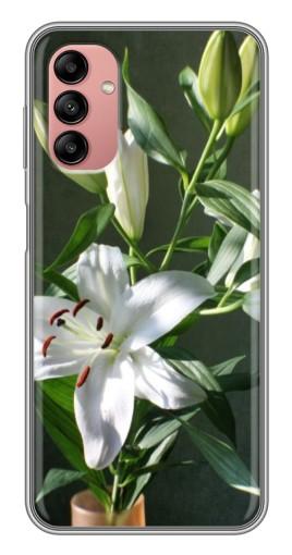 Силиконовый чехол с изображением "Белые лилии" для Samsung Galaxy A04s