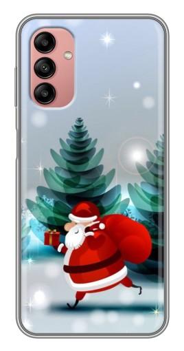 Чехол с принтом "Дед Мороз с подарком" для Samsung Galaxy A04s