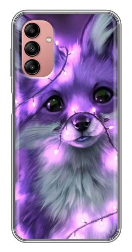 Чехол с печатью "Лисенок фиолетовый" для Samsung Galaxy A04s