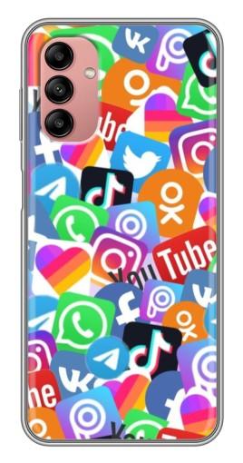 Чехол с принтом "Яркие иконки" для Samsung Galaxy A04s