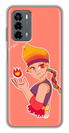 Чехол с принтом "Amber с огоньком" для Blade V40 Vita