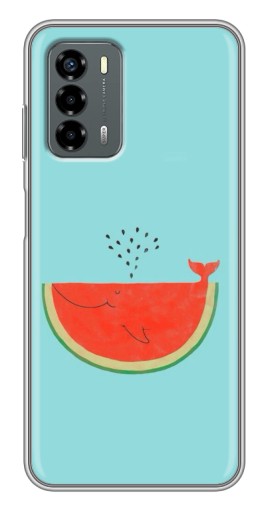 Силиконовый чехол с изображением "Арбуз кит" для Blade V40 Vita