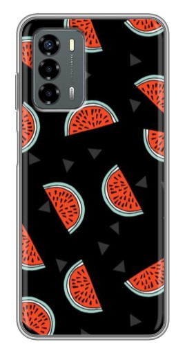 Чехол с картинкой "Арбузы на черном" для Blade V40 Vita