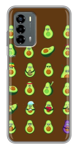 Чехол с картинкой "Авокадики" для Blade V40 Vita