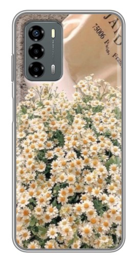 Силиконовый чехол с изображением "Букет ромашек" для Blade V40 Vita
