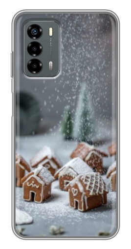 Силиконовый чехол с изображением "Домики из пряников" для Blade V40 Vita