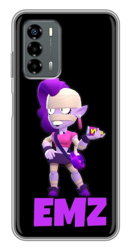 Чехол с принтом "EMZ на черном" для Blade V40 Vita