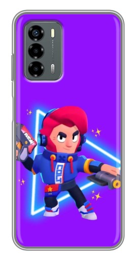 Чехол с принтом "Кольт в наушниках" для Blade V40 Vita