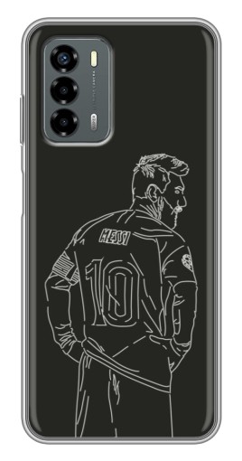 Силиконовый чехол с изображением "Контур Месси" для Blade V40 Vita
