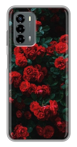 Чехол с печатью "Красные розы" для Blade V40 Vita