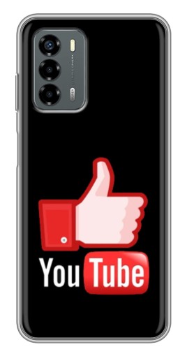 Чехол с принтом "Лайк YouTube" для Blade V40 Vita