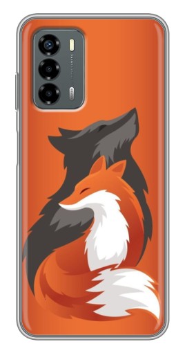 Чехол с картинкой "Лиса ART" для Blade V40 Vita