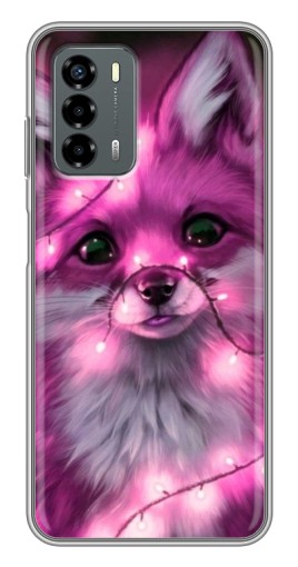Чехол с картинкой "Лисичка розовая" для Blade V40 Vita
