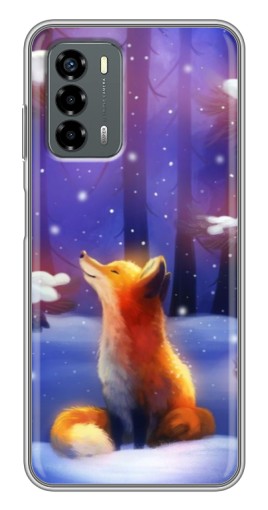 Силиконовый чехол с изображением "Лисичка в лесу" для Blade V40 Vita