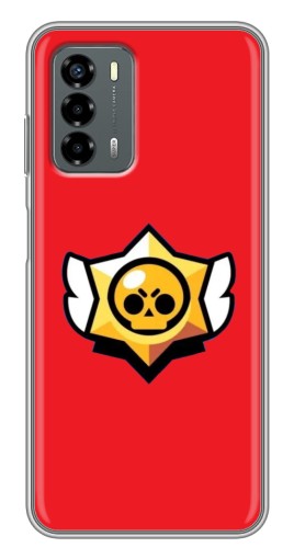 Силиконовый чехол с изображением "Лого на красном" для Blade V40 Vita