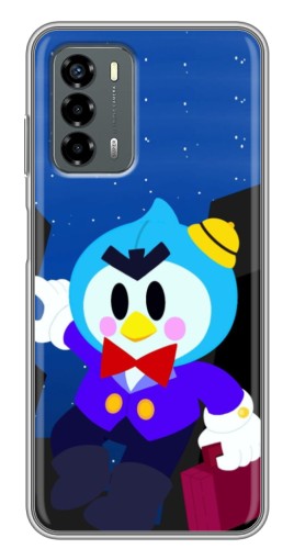 Чехол с картинкой "Мистер Пи с чемоданчиком" для Blade V40 Vita