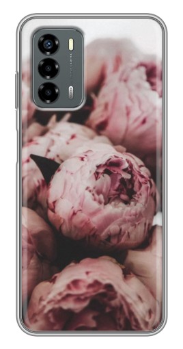 Силиконовый чехол с изображением "Нежные пионы" для Blade V40 Vita