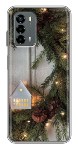 Чехол с картинкой "Новогодний венок" для Blade V40 Vita