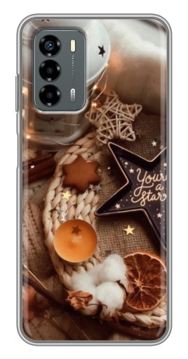 Чехол с картинкой "Новогодняя атмосфера" для Blade V40 Vita