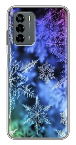 Чехол с принтом "Разноцветные снежинки" для Blade V40 Vita