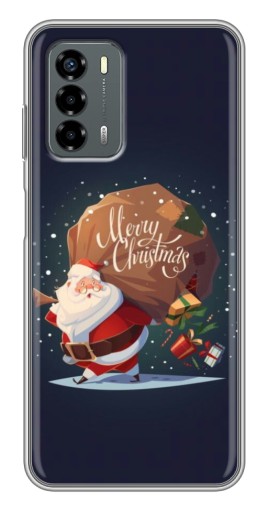 Чехол с печатью "Санта с подарками" для Blade V40 Vita
