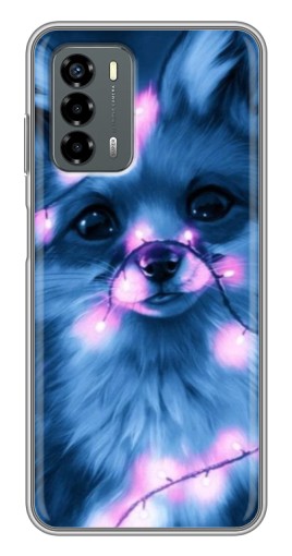 Чехол с принтом "Синяя лисичка" для Blade V40 Vita