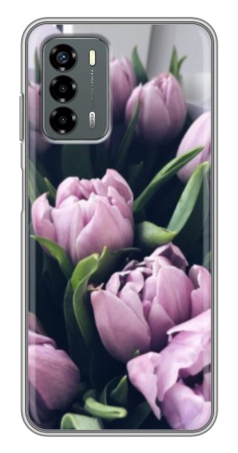 Чехол с печатью "Сиреневые тюльпаны" для Blade V40 Vita