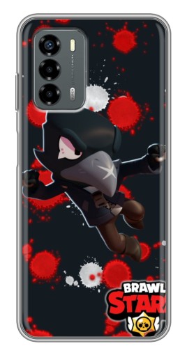 Чехол с принтом "Ворон Бравл Старс" для Blade V40 Vita