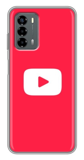 Силиконовый чехол с изображением "YouTube Кнопка" для Blade V40 Vita