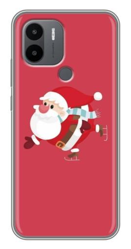 Чехол с печатью "Дед Мороз на коньках" для Xiaomi Poco C50
