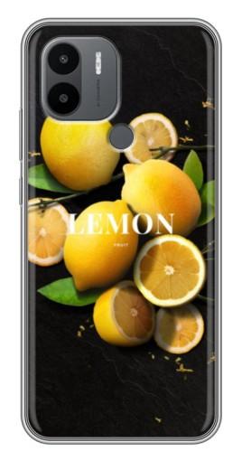 Силиконовый чехол с изображением "Лимон на черном" для Xiaomi Poco C50