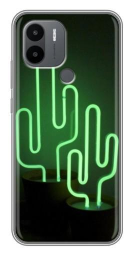 Силиконовый чехол с изображением "Неоновый кактус" для Xiaomi Poco C50