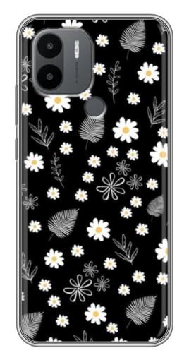 Чехол с принтом "Ромашки на черном" для Xiaomi Poco C50