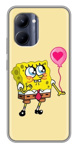 Чехол с принтом "СпанчБоб с шариком" для Realme C33