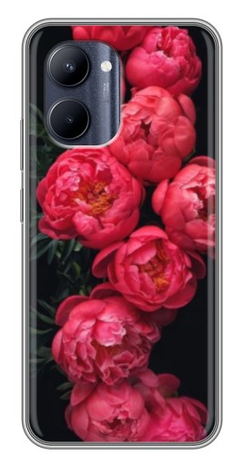 Чехол с принтом "Яркие пионы" для Realme C33