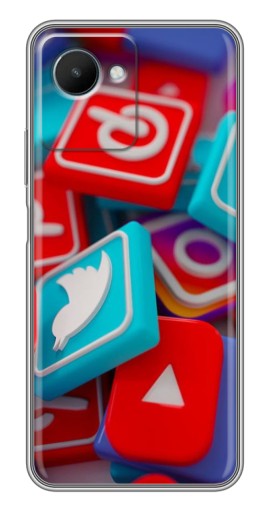 Чехол с картинкой "3Д эффект" для Realme C30s