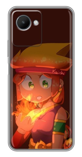 Чехол с картинкой "Amber с огнем" для Realme C30s
