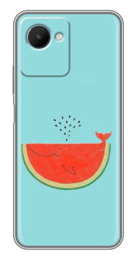 Силиконовый чехол с изображением "Арбуз кит" для Realme C30s