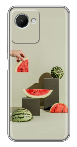 Силиконовый чехол с изображением "Арт Арбузы" для Realme C30s