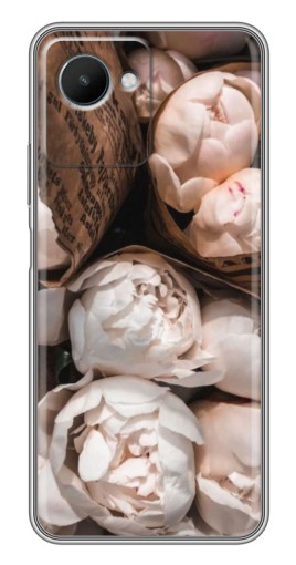 Чехол с картинкой "Букет пионов" для Realme C30s