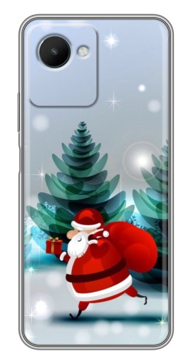 Чехол с принтом "Дед Мороз с подарком" для Realme C30s
